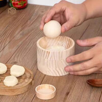 Hopeup Gỗ Bánh Bao Báo Chí Dụng Cụ Bột Báo Chí Cho Bánh Bao Tay Bánh Làm Bánh Máy Cán Gỗ Nhà Bếp Tiện Ích Cho Bánh Bao