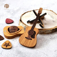 Hopeup Hộp đựng đàn Guitar bằng gỗ có chân đế Hộp trưng bày đàn Guitar với 3 lựa chọn Bao gồm hộp đựng đàn Guitar di động Quà tặng cho đàn Guitar
