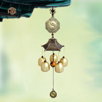 Hopeup Phong Thủy Chuông Gió Đồng Tinh Tế Chúc May Mắn Chuông Gió Mặt Dây Chuyền Cho Sân Vườn Gia Đình