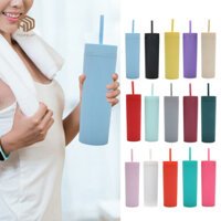 Hopeup Sippy Cup Miệng Rộng 16 Oz Cốc Uống Có Ống Hút Và Nắp Chống Rò Rỉ Chống Tràn Chai Nước Cách Nhiệt Cho Văn Phòng Tại Nhà Phòng Tập Gym Du Lịch