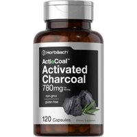 Horbaach Activated Charcoal 780mg - Viên nang than hoạt tính hỗ trợ giải độc và hệ tiêu hóa 120 viên