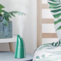 Horn Shape Air Humidifier Aroma Difuser 200ml  with Colorful LED Light - Green