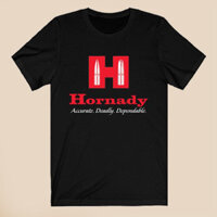 Hornady Súng đạn Súng bắn súng Logo Áo thun nam màu đen