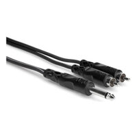 Hosa CYR-102 Y Cable – 1 Đầu 6 Ly (1/4-inch) TS Đực Ra 2 Đầu RCA Đực – 6 foot (1,8m)