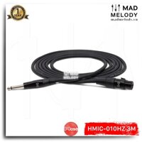 Hosa Pro Microphone Cable HMIC-010HZ (3m) (REAN XLR3F - 1/4in TS) (Dây cáp Micro dynamic 6ly 6.35mm TS, Brand New)