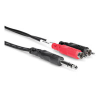 Hosa TRS-204 Insert Cable | Dây Cáp Insert Jack 6.35mm (6 ly) TRS sang 2 Jack RCA (Dài 4m)