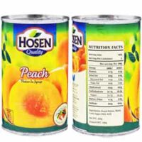 Hosen Quality Haff Peaches in Syrup Hi Lạp nguyên thùng 12 hộp 825g