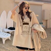Hoshino Áo phông áo thun unisex  Ngắn Tay Cổ Chữ ROUND In Chữ Phong Cách hip hop MAR2803