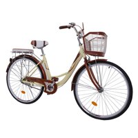 hosote Womens Beach Cruiser Bike, Comfort 26 Inch Classic Single Speed Bicycle, High-Carbon Steel Frame Commuter Bike (US Stock)