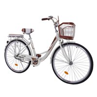 hosote Womens Beach Cruiser Bike, Comfort 26 Inch Classic Single Speed Bicycle, High-Carbon Steel Frame Commuter Bike (US Stock)