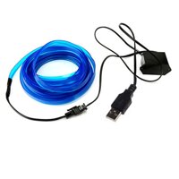 Hossen 2M Flexible Neon Light Car EL Wire Rope Tube LED Strip Waterproof Party Decor Lamp With 12V Controller