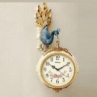 HOT 2021 đồng hồ treo tường 2 mặt công xanh hang Quang Chau