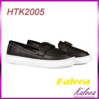 HOT 2021 Giày slip on nữ  3p siêu nhẹ - Kaleea  HTK2005 -  giầy bệt nữ họa tiết thắt nơ xinh xắn, cute -LV