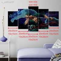 [HOT 2021]o_ad6bar5fBộ 5 tranh dán tường ghép chủ đề One Piece, Naruto chất liệu Decal, treo có sẵn băng keo 2 mặt trang