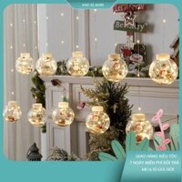 [HÓT 2023] Dây đèn Led nháy rèm banh cầu tuyết, hình cây thông trang trí Giáng Sinh Noen