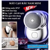 HOT 2023 máy  cạo  râu mini 6 lưỡi kép tự mài .dạo cạo râu điện chống nước IPX7 nhỏ gọn  bỏ túi