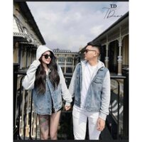 🔥Hot 2023🔥Áo Khoác Jean Gile Nữ Vải Bò - áo khoác demin kaki jackit bo chun xanh đậm có khoá kéo siêu xinh hottrend 2023