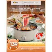 [HOT 2023]Bear Electric Cooking Pot Đa năng gia dụng hấp và hầm Dung tích lớn Nồi lẩu điện Official Flagship Store