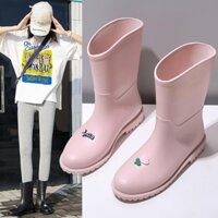 [HOT 2023]Nhật Bản Mới Dễ Thương Giày Đi Mưa Giữa Ống Pony Boot Giày Đi Mưa Nữ Nhẹ Chống Trơn Trượt Ấm Áp Giày Cao Su Ch