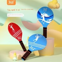 [HOT 2024] 361 ° Vợt Cầu Lông Bộ Sanmao Bóng Thể Thao Ngoài Trời Vợt Gỗ Chắc Chắn Người Lớn Trẻ Em