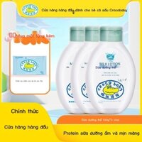 [HOT 2024] Cá Sấu Bé Sữa Tắm Trẻ Em Mặt Sữa Sữa Dưỡng Thể Dưỡng Ẩm Dưỡng Ẩm Di Động Chăm Sóc Da 100