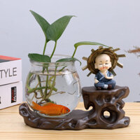 [HOT 2024] Củ cải xanh bình thủy canh kính trang trí phòng khách tủ tivi để bàn trang trí cắm hoa t