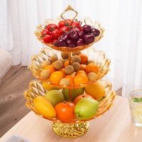 [HOT 2024] Đĩa trái cây nhiều tầng phong cách Châu Âu, đĩa trái cây gia đình phòng khách, bàn cà ph