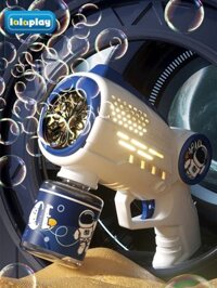 [HOT 2024] Máy Thổi Bong Bóng Trẻ Em Cầm Tay Súng 2024 Điện Mới Gatling Hoàn Toàn Tự Động Bé Trai V