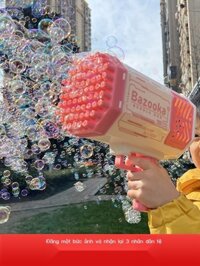 [HOT 2024] Máy Thổi Bong Bóng 2024 Trẻ Em Mới Cầm Tay Internet Người Nổi Tiếng Súng Gatling Cô Gái