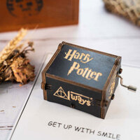 [HOT 2024] Một tiện ích thú vị Hộp nhạc bằng gỗ quay tay Dark Harry Potter Hộp nhạc quà tặng sinh n