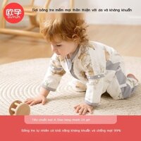 [HOT 2024] Túi ngủ cho bà bầu Châu Âu, chăn bông gạc tre xuân thu chống đá cho bé, túi ngủ mỏng mùa