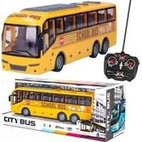 [HOT - 4 CHIỀU CÓ ĐÈN] Đồ chơi trẻ em xe buýt điều khiển từ xa dành cho bé thích mô hình xe school bus, xe ô tô QH866-1