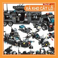 [hot] [715 chi tiết] trọn bộ  Lego đội quân swat đen , tạo hình biệt đội trực thăng & xe đặc nhiệm quá rẻ
