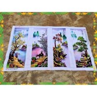 Hot - 750k 1 bộ tranh thêu rồi chưa khung chỉ có ở shope