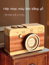 HOT- [ Ảnh thật ] Bầu Trời Thành Phố Hộp Nhạc Hộp Nhạc Gỗ Quay Tay Retro Cơ Khí Ngày Trẻ Em Tặng Vậ