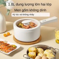 HOT- [ Ảnh thật ]☃Công ty thương mại điện tử Shaoang Nồi hầm bằng gốm tráng men chống dính với bốn trong một chiên, hấp