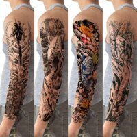HOT- [ Ảnh thật ]Hoa Lớn Cánh Tay Full Cánh Tay Hình Dán Xăm Chống Nước Nam Nữ Bền Cơ Cánh Tay Mô Phỏng Xuống Dốc Hổ Xã