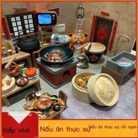 HOT- [ Ảnh thật ] Internet người nổi tiếng nhà bếp mini nấu ăn thực sự bộ hoàn chỉnh của nhà chơi t