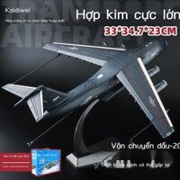 HOT- [ Ảnh thật ] Kaidiwei chính hãng hợp kim lớn Y-20 mô hình máy bay mô phỏng J-15 ném bom vận ch