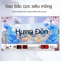 HOT- [ Ảnh thật ]Polaris kỹ thuật số lịch vạn niên Đồng hồ treo tường điện tử phòng khách phong cả