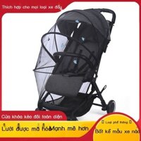 HOT- [ Ảnh thật ] Xe đẩy em bé màn chống muỗi đa năng Full-Bọc xe BB màn chống muỗi mở rộng thoáng