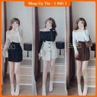 [HOT] Áo Croptop Trễ Vai Tay Dài Gân Siêu Dày Siêu Ấm Áp A5175