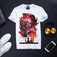 HOT -  Áo Free Frie cotton cổ tròn màu trắng chất cực đẹp Quỷ Vương  - chất đẹp