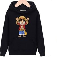 HOT- Áo Hoodie Chibi Luffy - One Piece Mũ Rơm