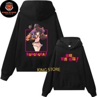 HOT Áo Hoodie konosuba megumin print hoodie dài tay áo chui đầu áo len unisex