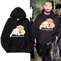 HOT Áo Hoodie Unisex Plus Size M-XXL Tay Dài In Họa Tiết Chó Và Chữ