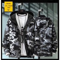 HOT- Áo Khoác Gió Rằn Ri Loang Màu Ghi Xám Siêu Đẹp Dáng Unisex Nam Nữ - áo cực chất