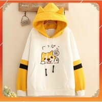 [HOT] Áo khoác nỉ HOODIE bé SHIBA SAY HI siêu KUTE