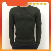Hot áo len nam cổ lọ lông thỏ xanh rêu  ་