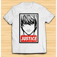 HOT🔥 Áo Phông DEATH NOTE LIGHT YAGAMI JUSTICE mẫu mới cực chât